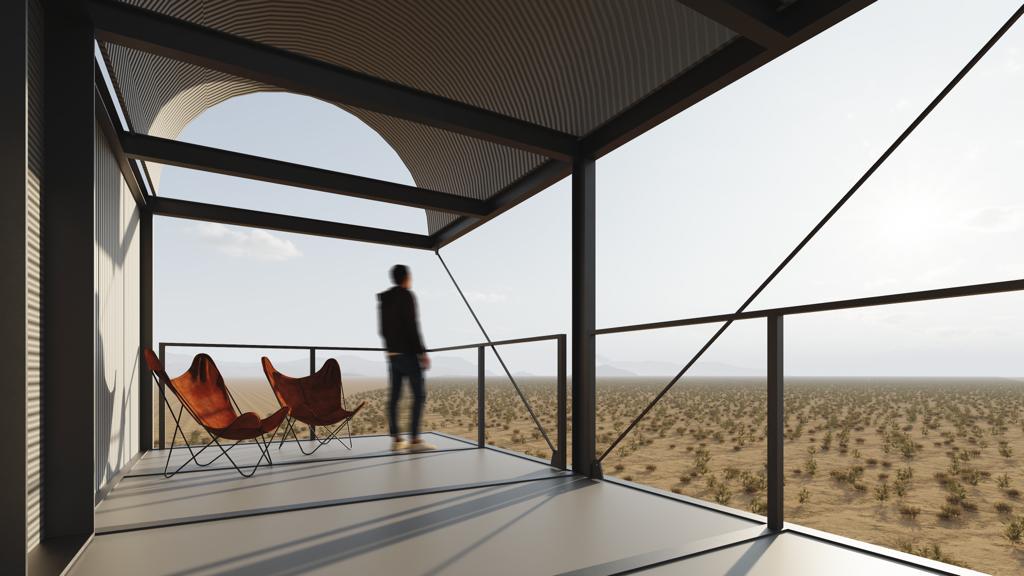 ¿Una casa con un humedal en el desierto?
